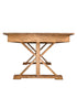 Chivari 96" x 40" (8 Foot) Chestnut Rectangle X Leg Wood Farm Table TFARMRT9640-CHESTNUT-X-LEG-AX-T