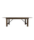 Chivari 96" x 40" (8 Foot) Fruitwood Rectangle Straight Leg Wood Farm Table TFARMRT9640-FRUITWOO-S-LEG-AX-T