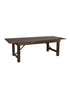 Chivari 96" x 40" (8 Foot) Fruitwood Rectangle Straight Leg Wood Farm Table TFARMRT9640-FRUITWOO-S-LEG-AX-T
