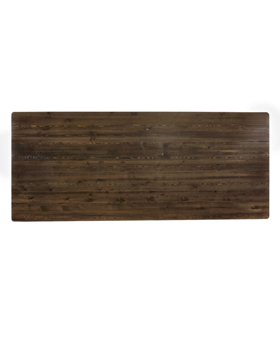 Chivari 96" x 40" (8 Foot) Fruitwood Rectangle Straight Leg Wood Farm Table TFARMRT9640-FRUITWOO-S-LEG-AX-T