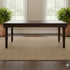Chivari 96" x 40" (8 Foot) Fruitwood Rectangle Fluted Leg Wood Farm Table TFARMRT9640-FRUITWOOD-T-LEG-AX-T
