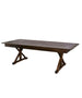 Chivari 96" x 40" (8 Foot) Fruitwood Rectangle X Leg Wood Farm Table TFARMRT9640-FRUITWOOD-X-LEG-AX-T
