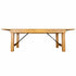 Chivari 96" x 40" (8 Foot) Natural Rectangle Straight Leg Wood Farm Table TFARMRT9640-NATURAL-S-LEG-AX-T