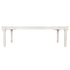 Chivari 96" x 40" (8 Foot) White Distressed Rectangle Thin Fluted Leg Wood Farm Table TFARMRT9640-WHITEDIS-T-LEG-AX-T