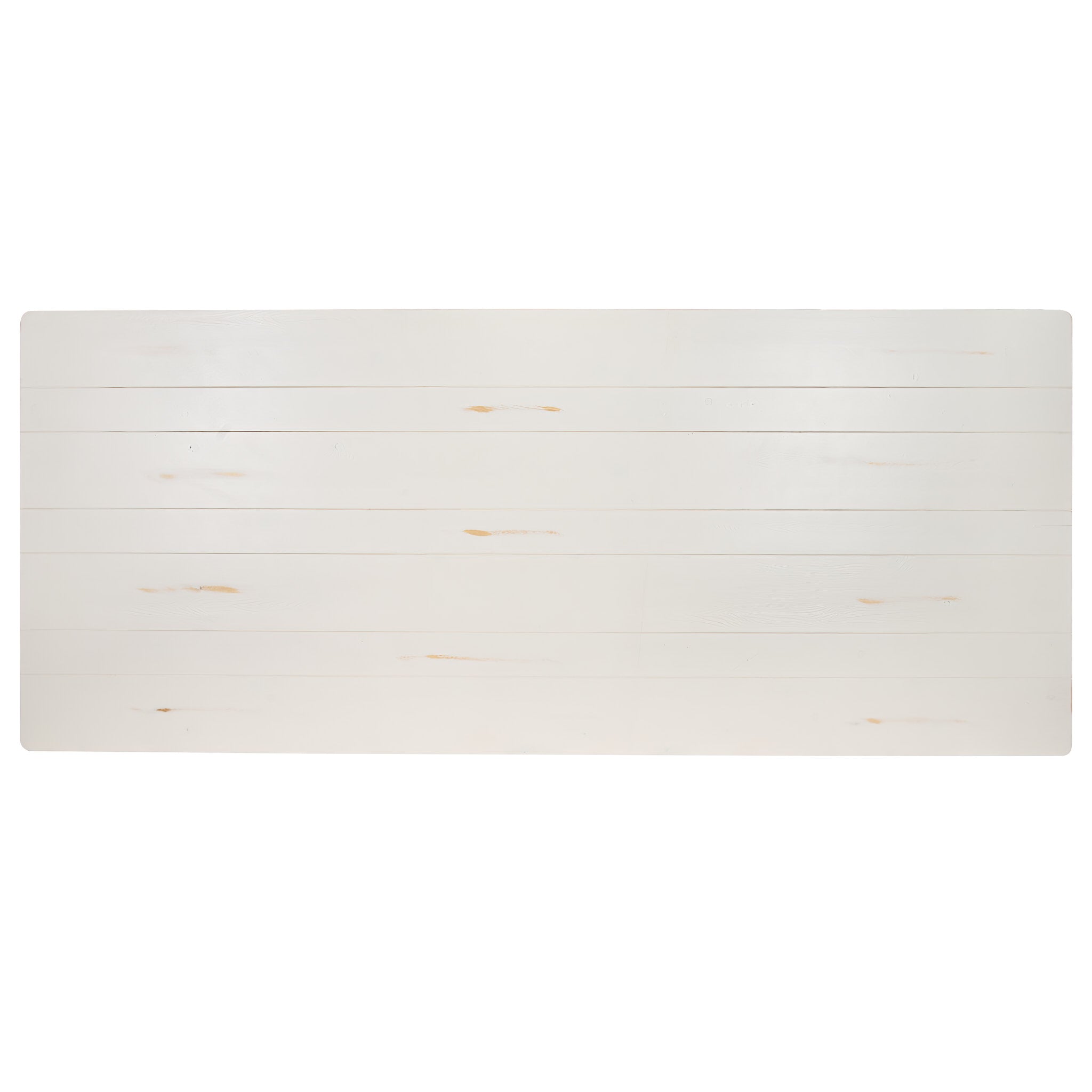 Chivari 96" x 40" (8 Foot) White Distressed Rectangle Thin Fluted Leg Wood Farm Table TFARMRT9640-WHITEDIS-T-LEG-AX-T