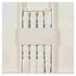 Chivari 96" x 40" (8 Foot) White Distressed Rectangle Thin Fluted Leg Wood Farm Table TFARMRT9640-WHITEDIS-T-LEG-AX-T