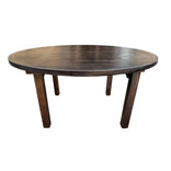 60" (5 Foot) Fruitwood Round Straight Leg Wood Farm Table