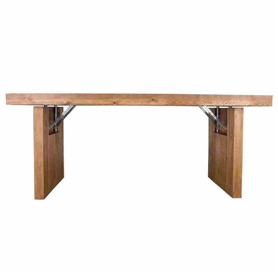Chivari 72" x 30" (6 Foot ) Chestnut Rectangle Straight Leg Wood Farm Table TFRMPLRT7230-CHT-ST-AX