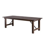 72" x 40" (6 Foot) Fruitwood Rectangle Straight Leg Wood Farm Table