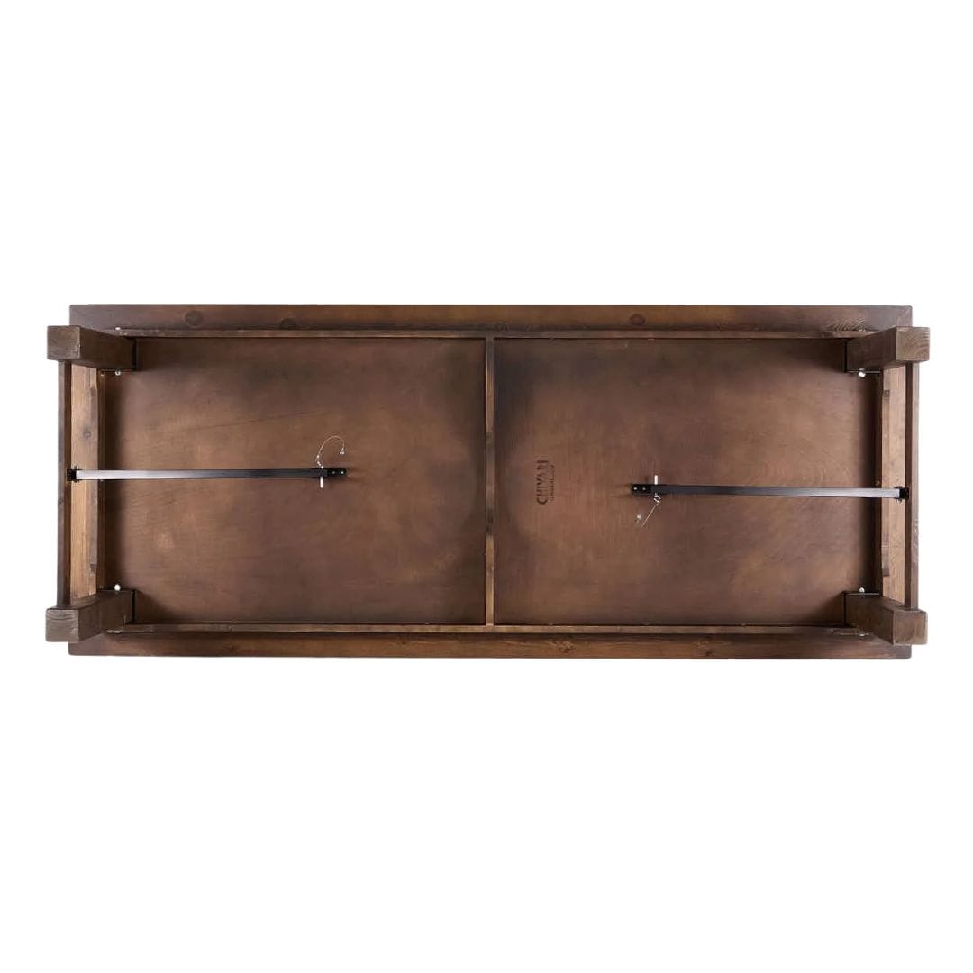 Chivari 72" x 40" (6 Foot) Fruitwood Rectangle Straight Leg Wood Farm Table TFRMPLRT7240-FTW-ST-AX