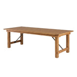 72" x 40" (6 Foot) Natural Rectangle Straight Leg Wood Farm Table