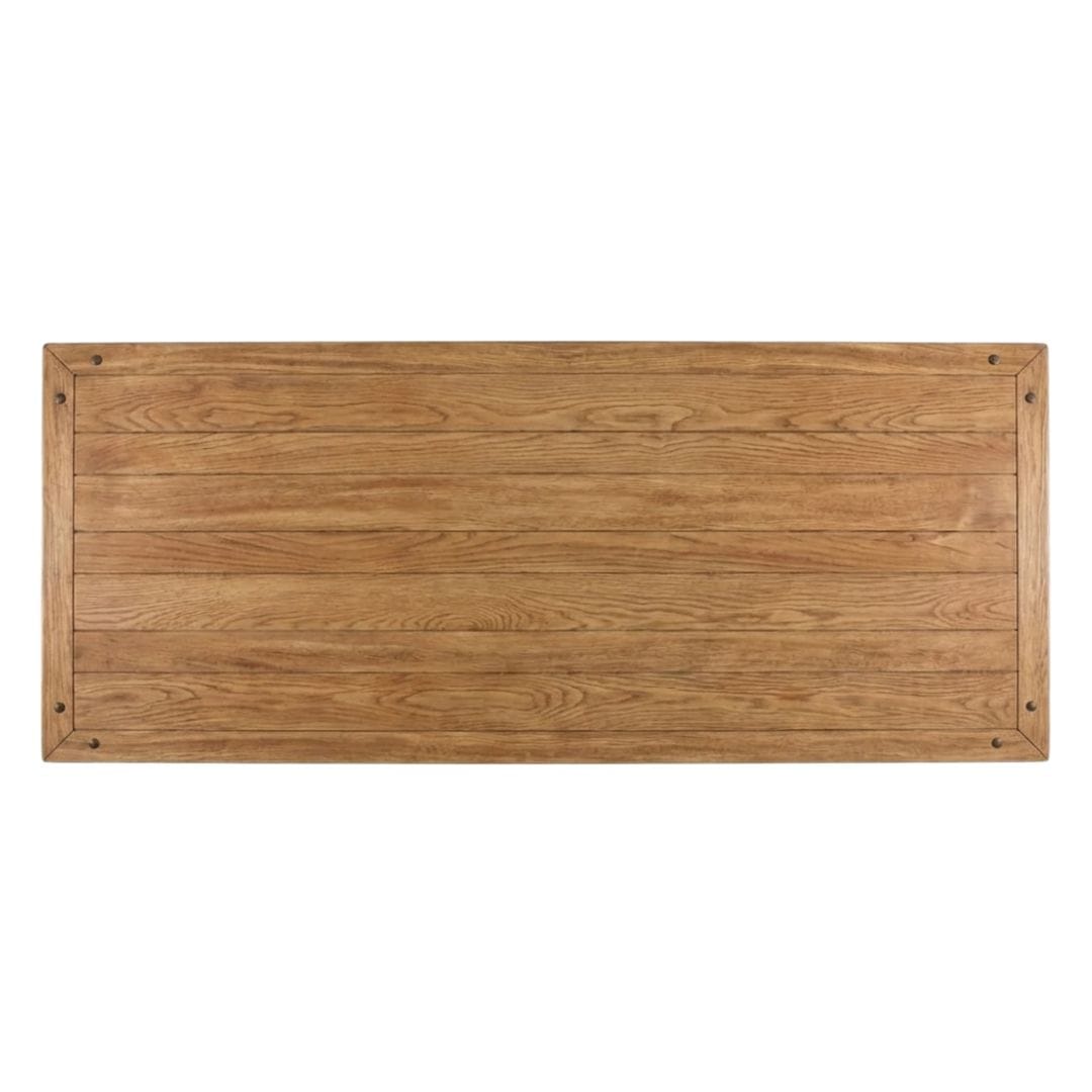 Chivari 72" x 40" (6 Foot) Natural Rectangle Straight Leg Wood Farm Table TFRMPLRT7240-NAT-ST-AX