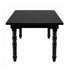 Chivari 96" x 40" (8 Foot) Black Rectangle Fluted Leg Wood Farm Table TFRMPLRT9640-BLK-FL-AX