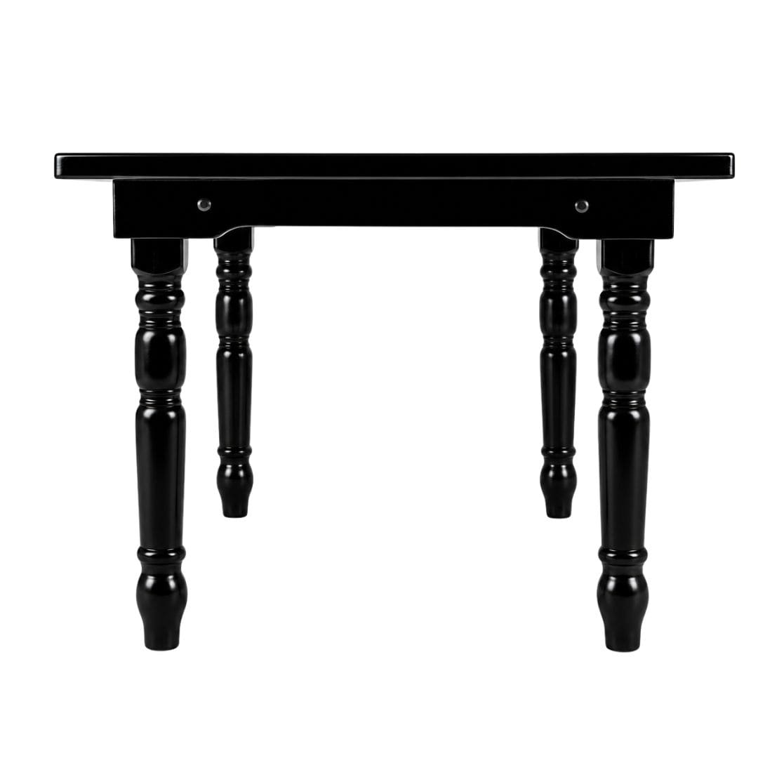 Chivari 96" x 40" (8 Foot) Black Rectangle Fluted Leg Wood Farm Table TFRMPLRT9640-BLK-FL-AX