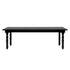 Chivari 96" x 40" (8 Foot) Black Rectangle Fluted Leg Wood Farm Table TFRMPLRT9640-BLK-FL-AX