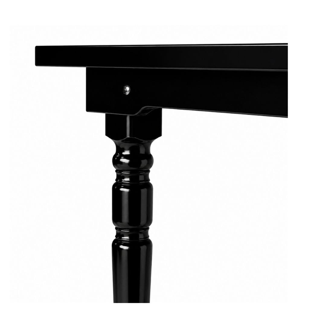 Chivari 96" x 40" (8 Foot) Black Rectangle Fluted Leg Wood Farm Table TFRMPLRT9640-BLK-FL-AX