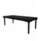 Chivari 96" x 40" (8 Foot) Black Rectangle Fluted Leg Wood Farm Table TFRMPLRT9640-BLK-FL-AX