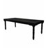 Chivari 96" x 40" (8 Foot) Black Rectangle Fluted Leg Wood Farm Table TFRMPLRT9640-BLK-FL-AX