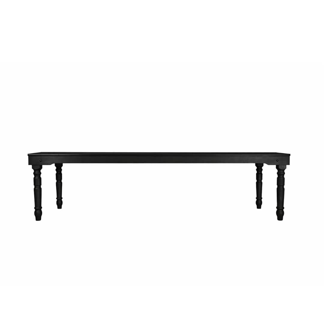 Chivari 96" x 40" (8 Foot) Black Rectangle Fluted Leg Wood Farm Table TFRMPLRT9640-BLK-FL-AX