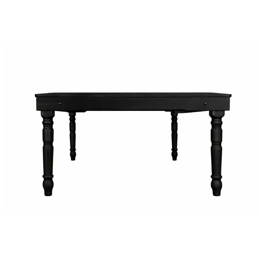 Chivari 96" x 40" (8 Foot) Black Rectangle Fluted Leg Wood Farm Table TFRMPLRT9640-BLK-FL-AX