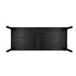 Chivari 96" x 40" (8 Foot) Black Rectangle Fluted Leg Wood Farm Table TFRMPLRT9640-BLK-FL-AX