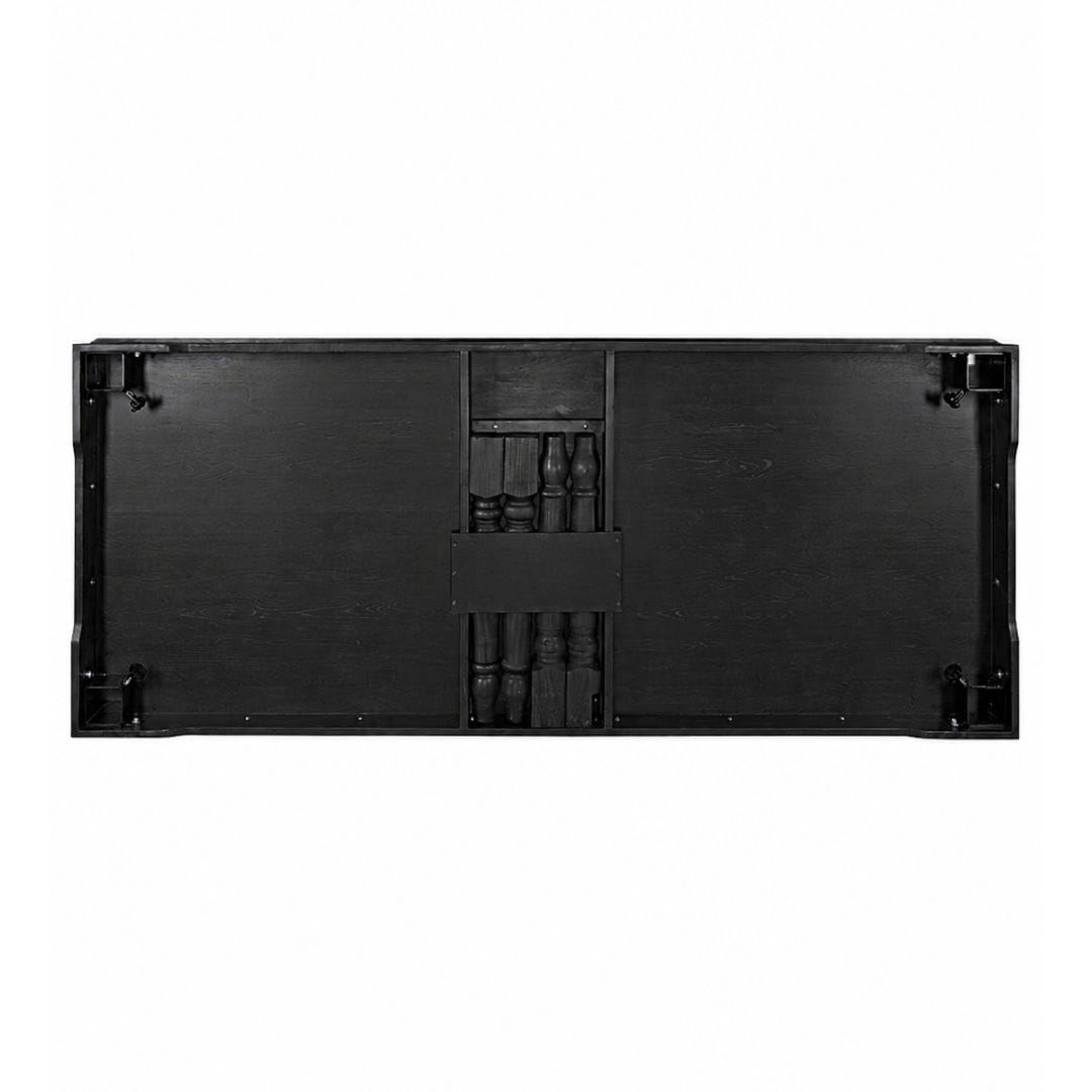 Chivari 96" x 40" (8 Foot) Black Rectangle Fluted Leg Wood Farm Table TFRMPLRT9640-BLK-FL-AX