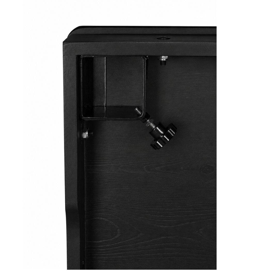 Chivari 96" x 40" (8 Foot) Black Rectangle Fluted Leg Wood Farm Table TFRMPLRT9640-BLK-FL-AX