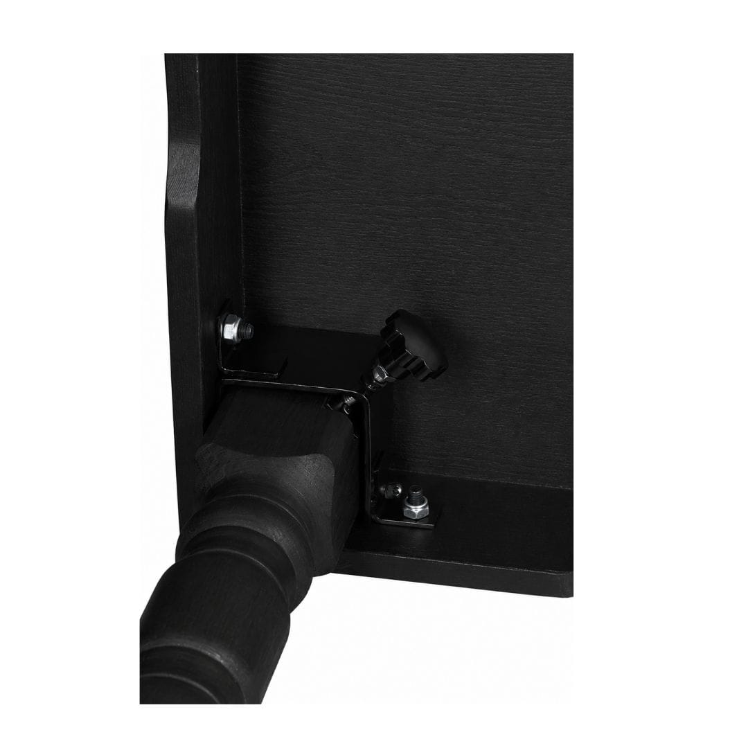 Chivari 96" x 40" (8 Foot) Black Rectangle Fluted Leg Wood Farm Table TFRMPLRT9640-BLK-FL-AX