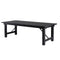 Chivari 96" x 40" (8 Foot) Black Rectangle Straight Leg Wood Farm Table TFRMPLRT9640-BLK-ST-AX