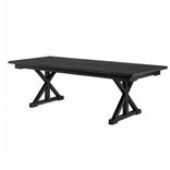 96" x 40" (8 Foot) Black Rectangle X Leg Wood Farm Table