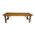 Chivari Chestnut 96" x 40" (8 Foot) Rectangle Straight Leg Wood Farm Table TFRMPLRT9640-CHT-ST-AX