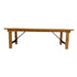 Chivari Chestnut 96" x 40" (8 Foot) Rectangle Straight Leg Wood Farm Table TFRMPLRT9640-CHT-ST-AX