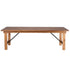 Chivari Chestnut 96" x 40" (8 Foot) Rectangle Straight Leg Wood Farm Table TFRMPLRT9640-CHT-ST-AX