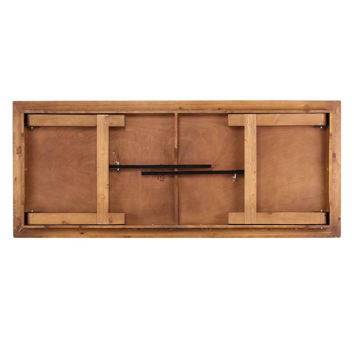 Chivari Chestnut 96" x 40" (8 Foot) Rectangle Straight Leg Wood Farm Table TFRMPLRT9640-CHT-ST-AX