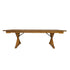 Chivari Chestnut 96" x 40" (8 Foot) Rectangle X Leg Wood Farm Table TFRMPLRT9640-CHT-XL-AX