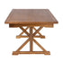Chivari Chestnut 96" x 40" (8 Foot) Rectangle X Leg Wood Farm Table TFRMPLRT9640-CHT-XL-AX