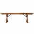Chivari Chestnut 96" x 40" (8 Foot) Rectangle X Leg Wood Farm Table TFRMPLRT9640-CHT-XL-AX