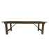 Chivari Fruitwood 96" x 40" (8 Foot) Rectangle Straight Leg Wood Farm Table TFRMPLRT9640-FTW-ST-AX