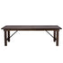 Chivari Fruitwood 96" x 40" (8 Foot) Rectangle Straight Leg Wood Farm Table TFRMPLRT9640-FTW-ST-AX