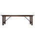 Chivari Fruitwood 96" x 40" (8 Foot) Rectangle Straight Leg Wood Farm Table TFRMPLRT9640-FTW-ST-AX