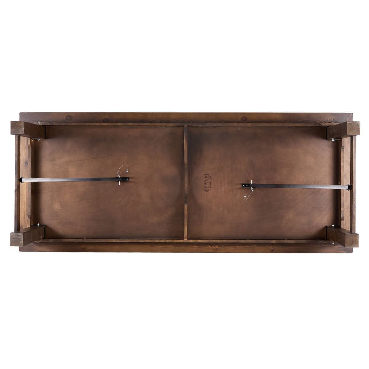 Chivari Fruitwood 96" x 40" (8 Foot) Rectangle Straight Leg Wood Farm Table TFRMPLRT9640-FTW-ST-AX