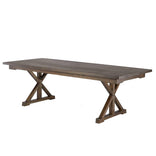 96" x 40" (8 Foot) Fruitwood Rectangle X Leg Wood Farm Table