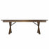 Chivari Fruitwood 96" x 40" (8 Foot) Rectangle X Leg Wood Farm Table TFRMPLRT9640-FTW-XL-AX