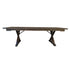 Chivari Fruitwood 96" x 40" (8 Foot) Rectangle X Leg Wood Farm Table TFRMPLRT9640-FTW-XL-AX