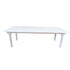 Chivari White Distressed 96" x 40" (8 Foot) Rectangle Thin Fluted Leg Wood Farm Table TFRMPLRT9640-WHD-FL-AX