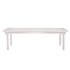 Chivari White Distressed 96" x 40" (8 Foot) Rectangle Thin Fluted Leg Wood Farm Table TFRMPLRT9640-WHD-FL-AX