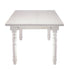 Chivari White Distressed 96" x 40" (8 Foot) Rectangle Thin Fluted Leg Wood Farm Table TFRMPLRT9640-WHD-FL-AX