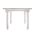 Chivari White Distressed 96" x 40" (8 Foot) Rectangle Thin Fluted Leg Wood Farm Table TFRMPLRT9640-WHD-FL-AX