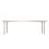Chivari White Distressed 96" x 40" (8 Foot) Rectangle Thin Fluted Leg Wood Farm Table TFRMPLRT9640-WHD-FL-AX