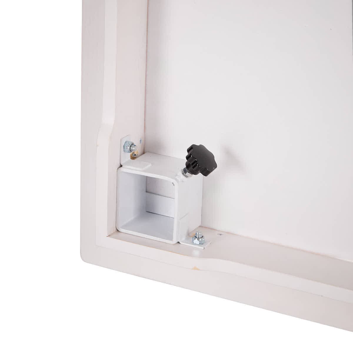 Chivari White Distressed 96" x 40" (8 Foot) Rectangle Thin Fluted Leg Wood Farm Table TFRMPLRT9640-WHD-FL-AX